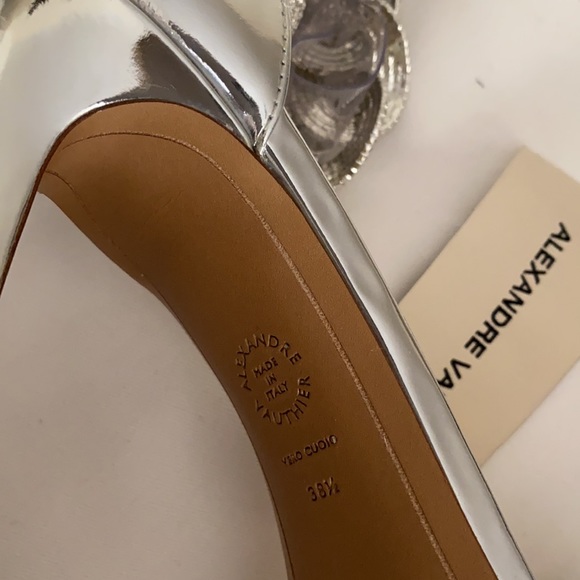 COPY - Silver chain embellished alexander vauthier sandal - Picture 3 of 3